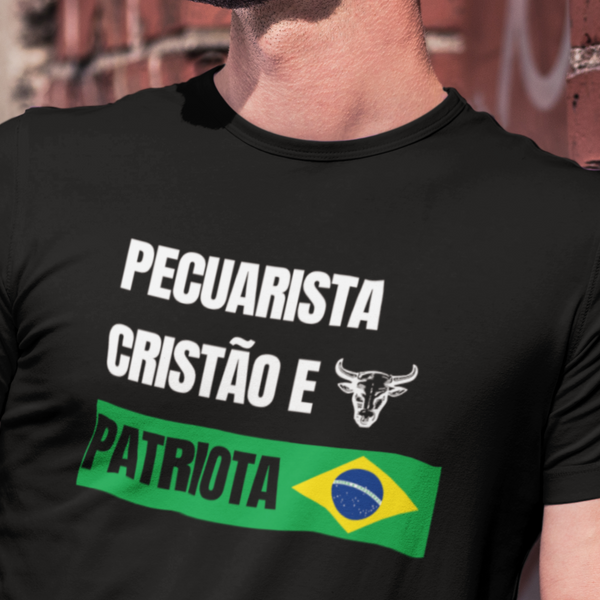 Camiseta Pecuarista, Cristão e Patriota Agroranch - Algodão Premiun