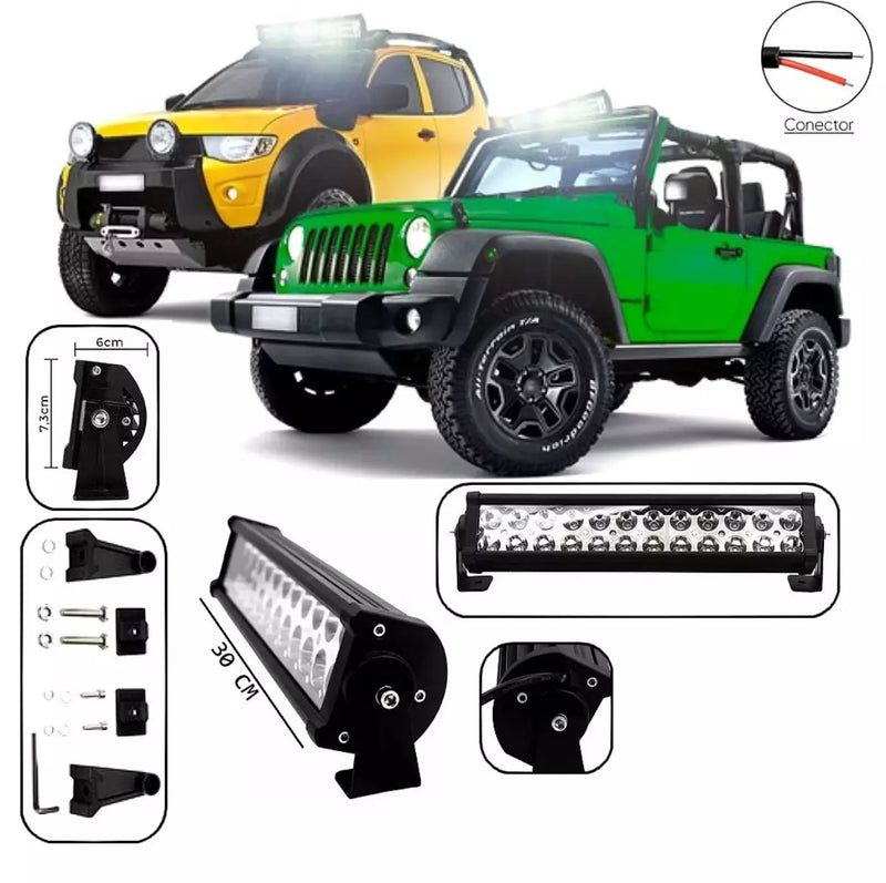 Farol Barra Led- 24 Led’s Camionetes e Pick ups