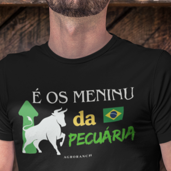 Camiseta É Os Meninu da Pecuária Agroranch - Algodão Premiun