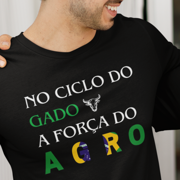Camiseta Gado Força do Agro Agroranch - Algodão Premiun