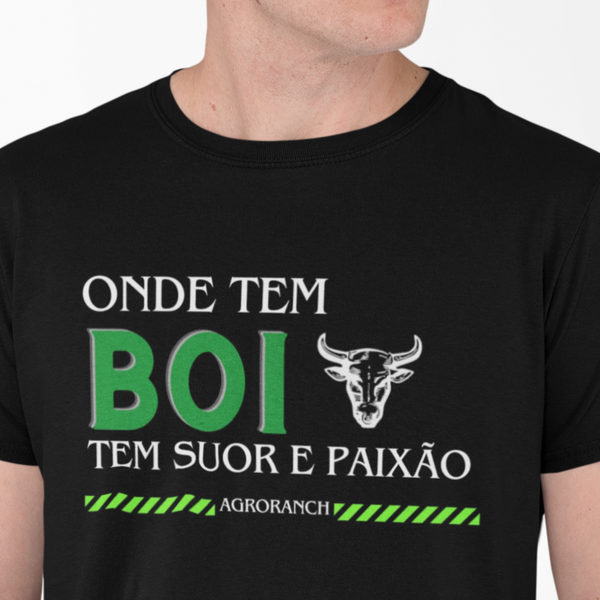 Camiseta Boi, Suor e Paixão Agroranch - Algodão Premiun