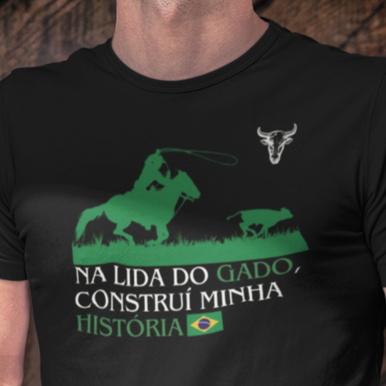 Camiseta Pecuária Minha História - Algodão Premiun