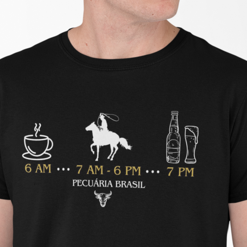 Camiseta Rotina Pecuária Agroranch - Algodão Premiun