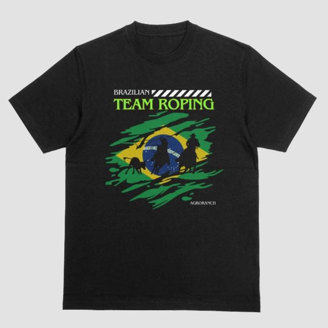 Camiseta Team Roping Brasil Agroranch - Algodão Premiun