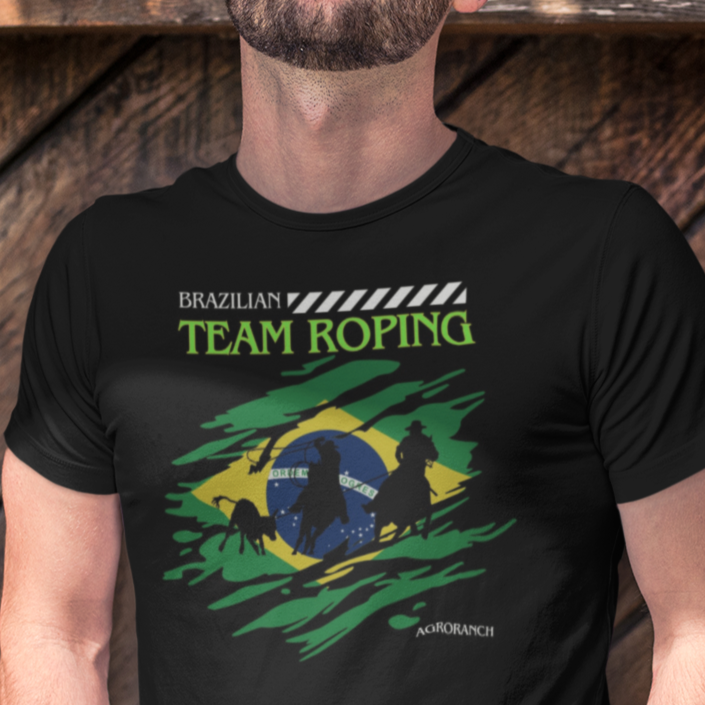 Camiseta Team Roping Brasil Agroranch - Algodão Premiun